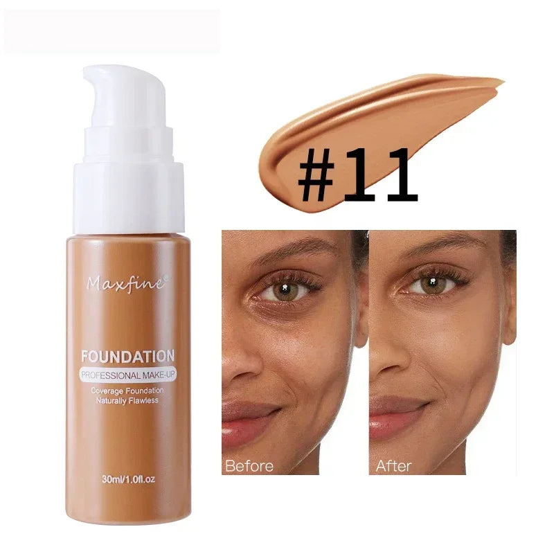 Matte Liquid Foundation Effective Concealer Waterproof Sweat-resistant Makeup Professional Light Thin Delicate Foundation Qme 11