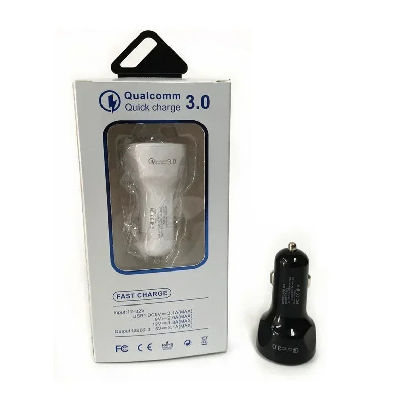 Cylindrical Shape 3USB QC3.0 Fast Charge Multi - function Three - interface Smart Fast Car Charger Qme