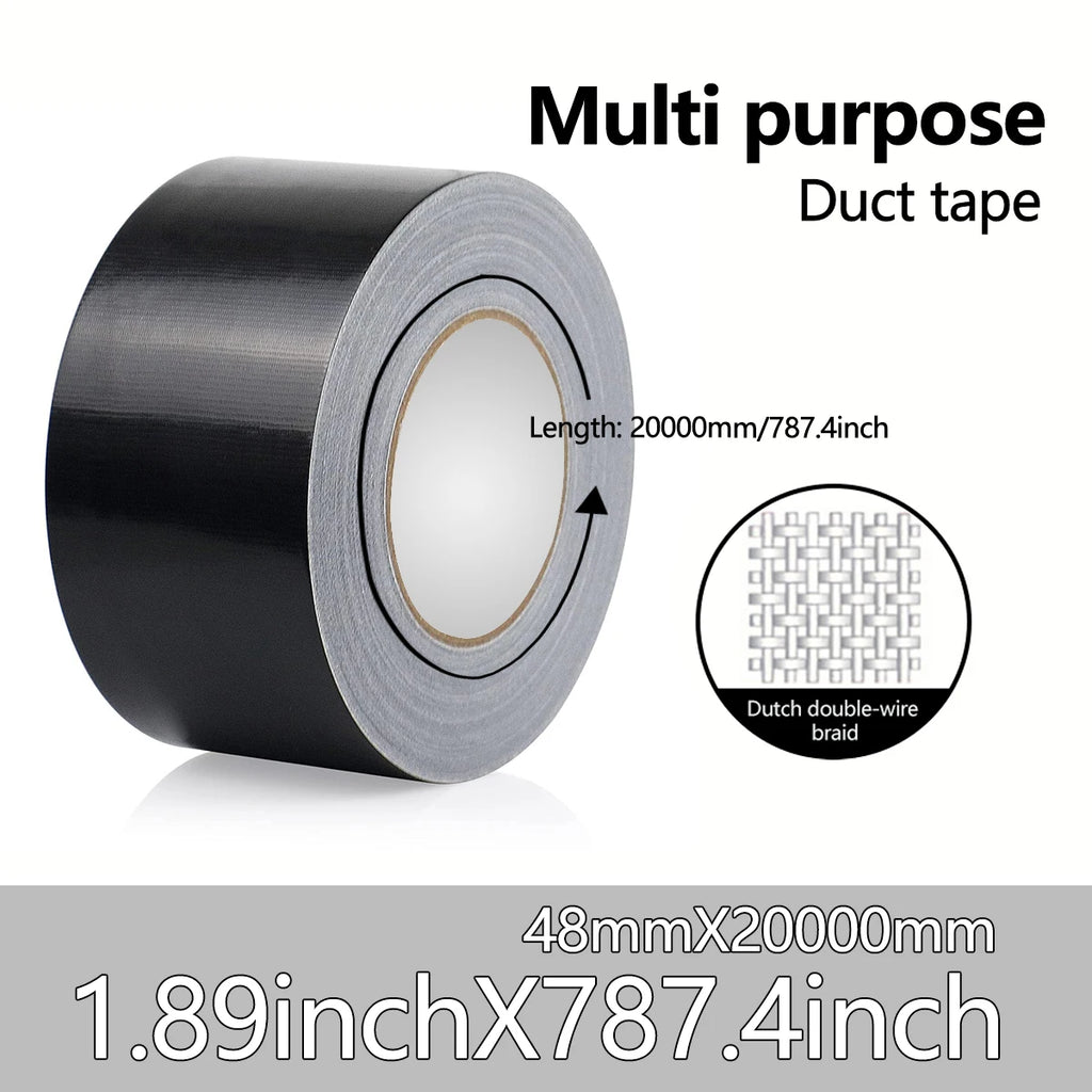 Super Strong Pipe Tape - Waterproof Carpet and Floor Tape, Hand Tearable, All Weather Tape for Indoor/Outdoor Use Suitable Qme Length 20m 48mm
