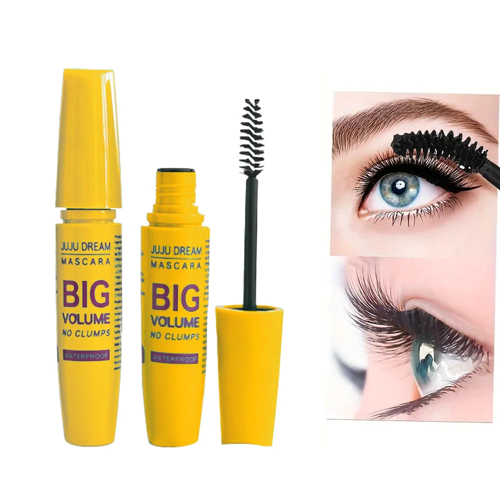 4D Curling Mascara Lengthening Waterproof Sweatproof Long-lasting Qme yellow 05