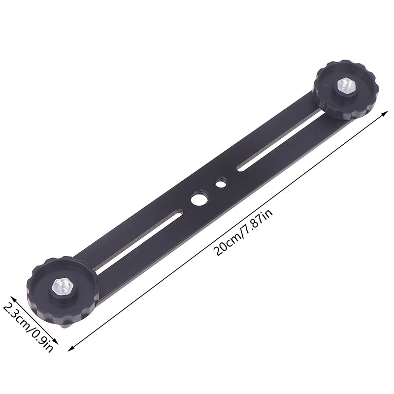 Dual Camera Mount Tripod Bracket Flash Brackets Extension Bar 1 4 Qme