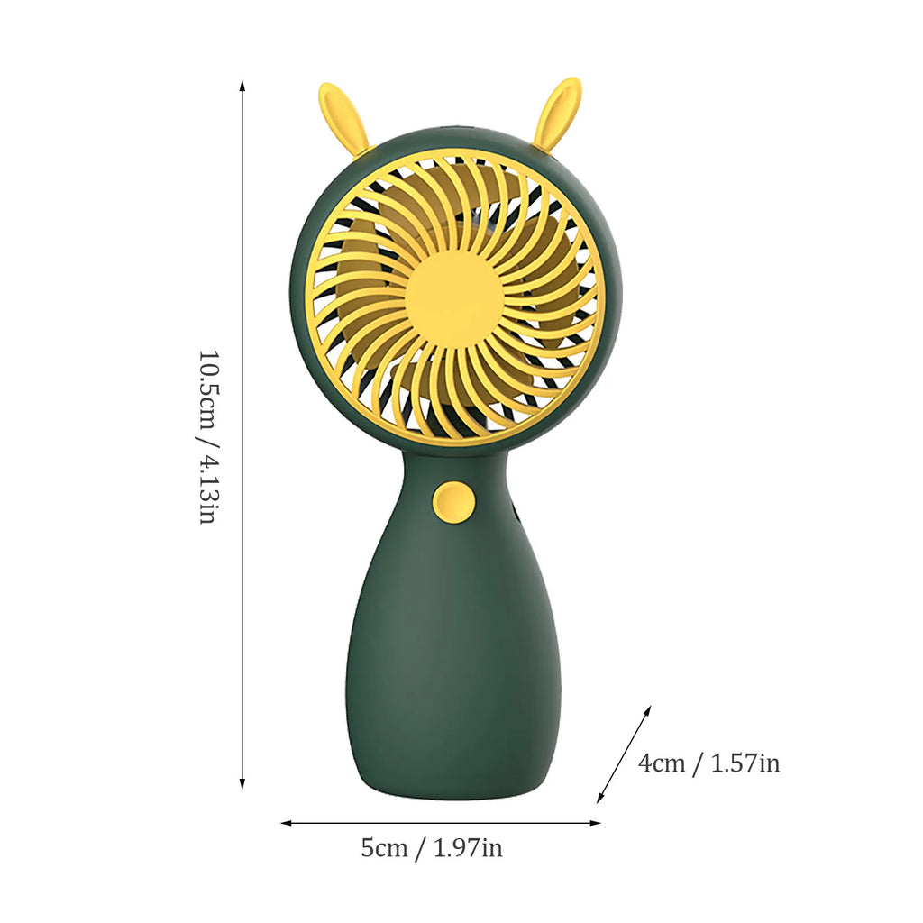 New Color Blocking Mini Handheld Electric Small Fan Portable USB Charging Silent Lanyard Fan Desk Student Dormitory Desktop Fan Qme
