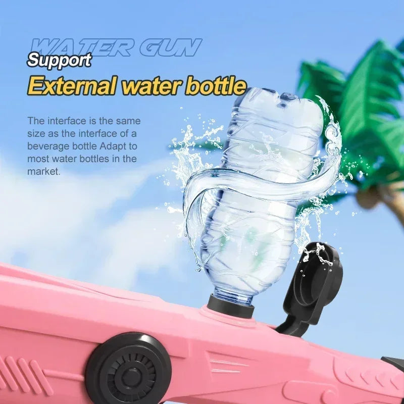 Electric Automatic Water Storage Gun Toys Portable Children Summer Beach Outdoor Fight Fantasy Spray Gun Toys Boy Kid Adult Game Qme