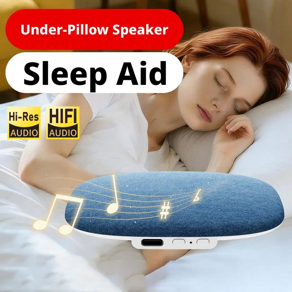Under Pillow Speaker Sleeping Bluetooth Mini Bone Conduction White Qme