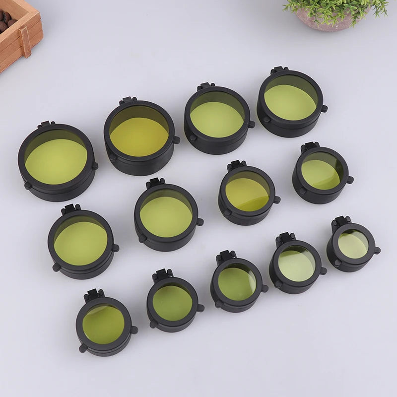 Rifle Scope Lens Cover Spring Up Quick Flip Openning Dustproof Qme