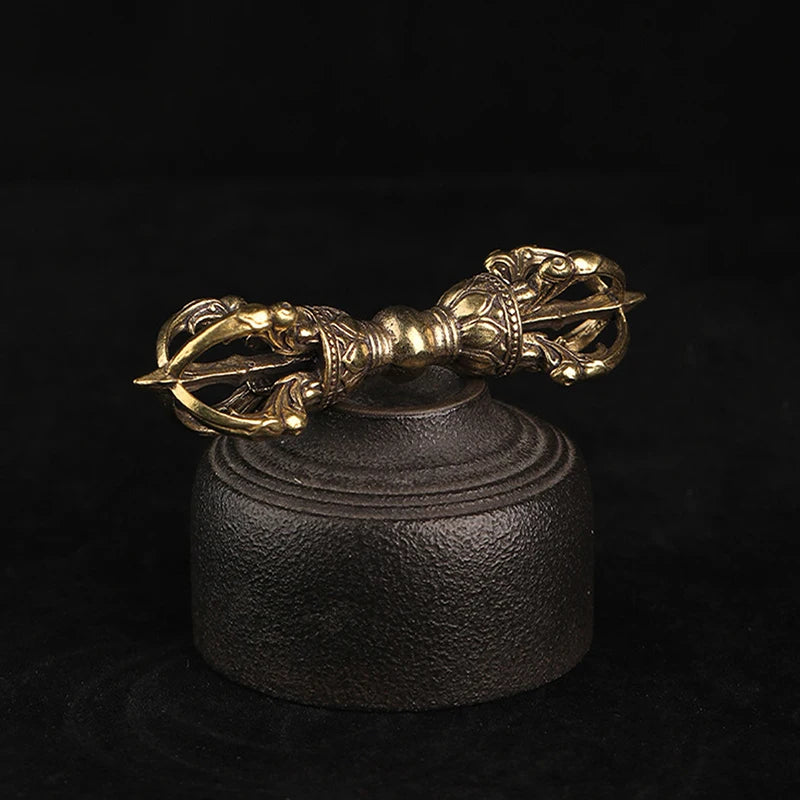 Vintage Brass Feng Shui Miniature Home Decor Buddhist Magic Pestle Qme