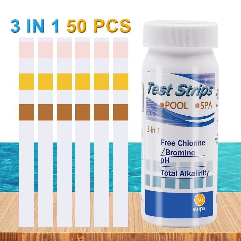 Chlorine PH Test Strips SPA Swimming Pool Water Tester Paper Residual Qme 50pcs