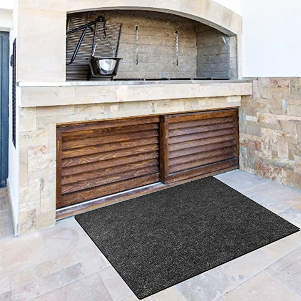 Fireproof Fireplace Hearth Rug Non Slip Protection Mats Flame Resistant Pad Solid Color Soft Anti Slip Carpets Qme
