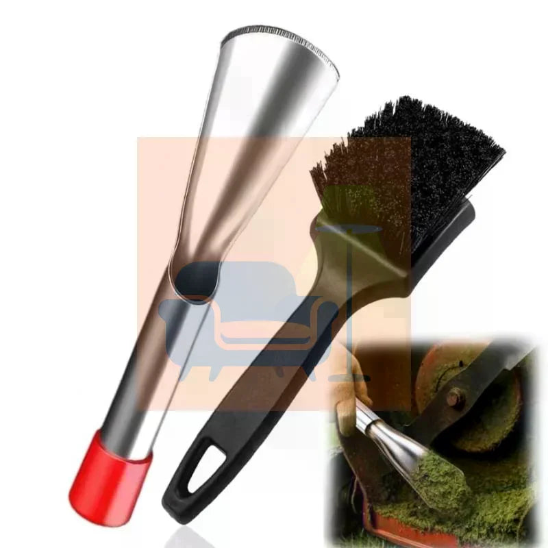 Lawn Mower Cleaning Kit Efficient Scraper & Brush Stainless Steel Ergonomic For Professional Lawn Maintenance Garden Tool Set Qme