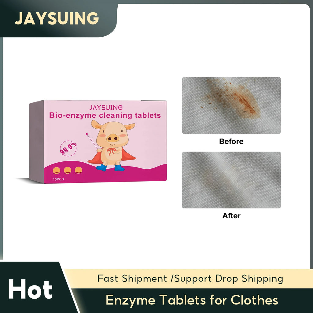Enzyme Tablet for Clothes Shoe Clothing Pillowcase Enzyme Cleaning Remove Yellowing Brighten Color Explosive Salt Washing Agent Qme