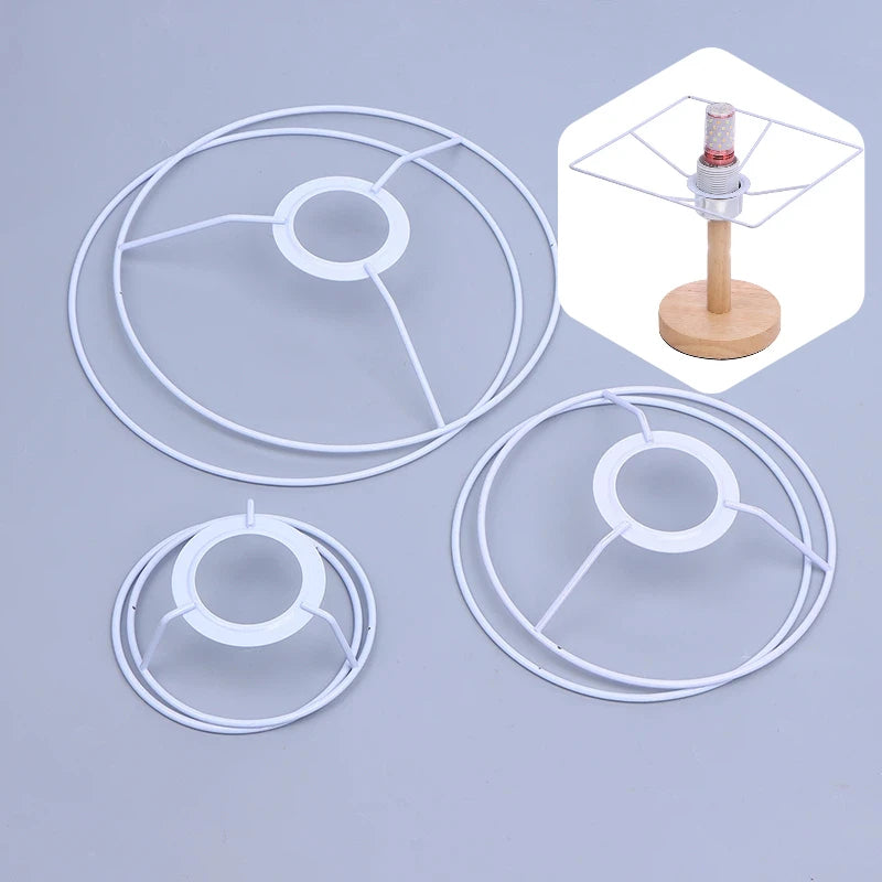1Set Cylinder Vintage Lampshade Lamp Iron Lamp Frame Shade Accessories For E27 Lamp Socket Chandelier Qme