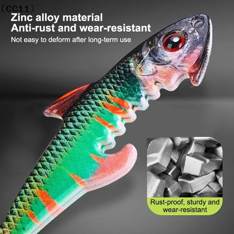 Zinc Alloy Fish Shaped Bottle Opener Keychain Lifelike Look Sturdy Qme