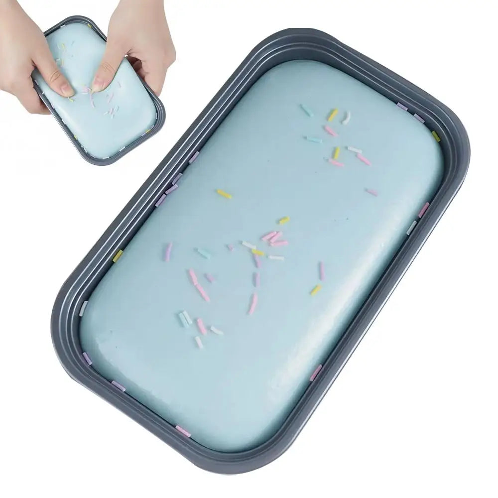 Pastel Cake Squishy Slow Rising Squeeze Sensory Toy Quiet Stress Qme Sea salt