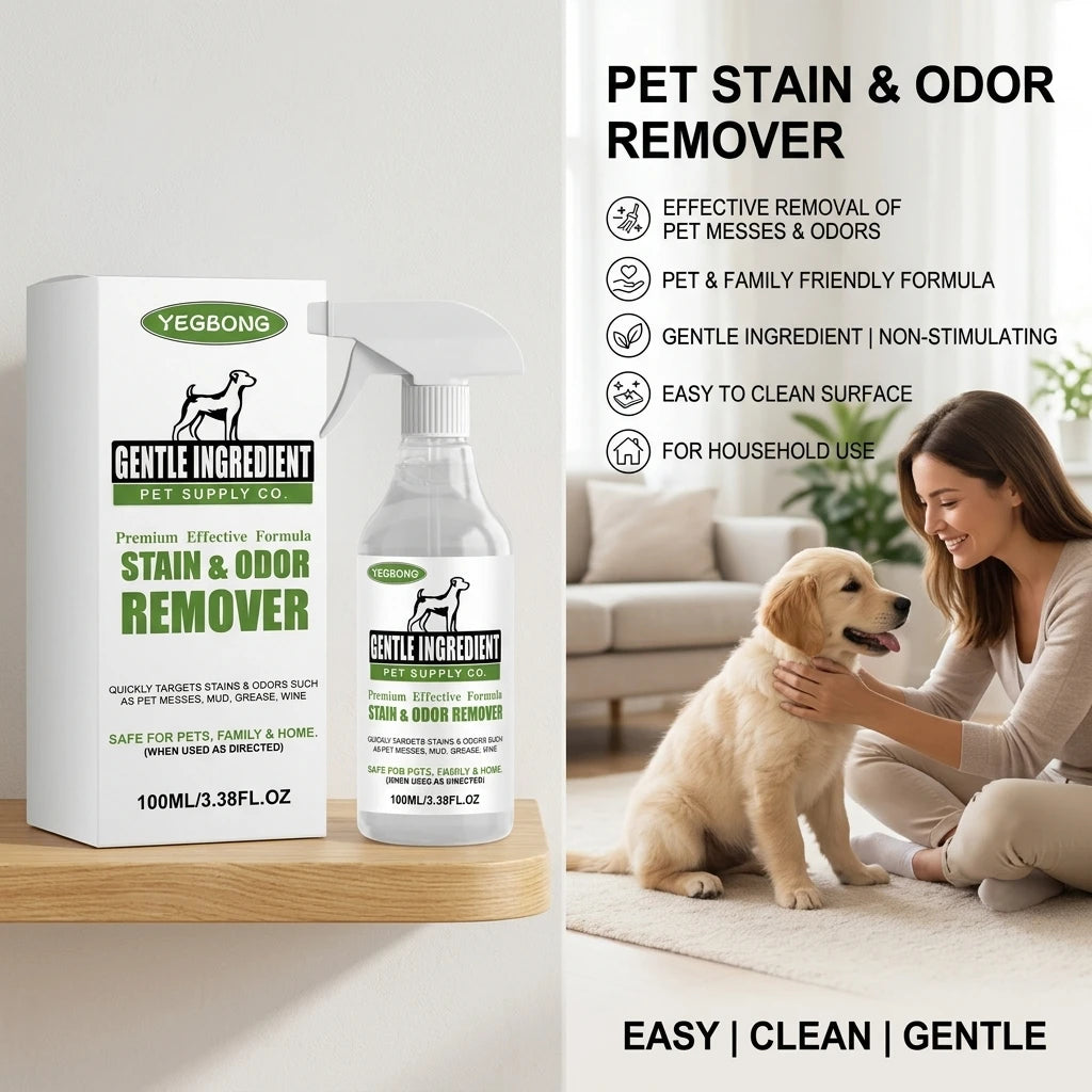 Pet Stain & Odor Cleaning Spray Remove Stubborn Dirt Eliminate Urinary Odor Non-irritating Safe Formula Pet Deodorizing Cleaner Qme