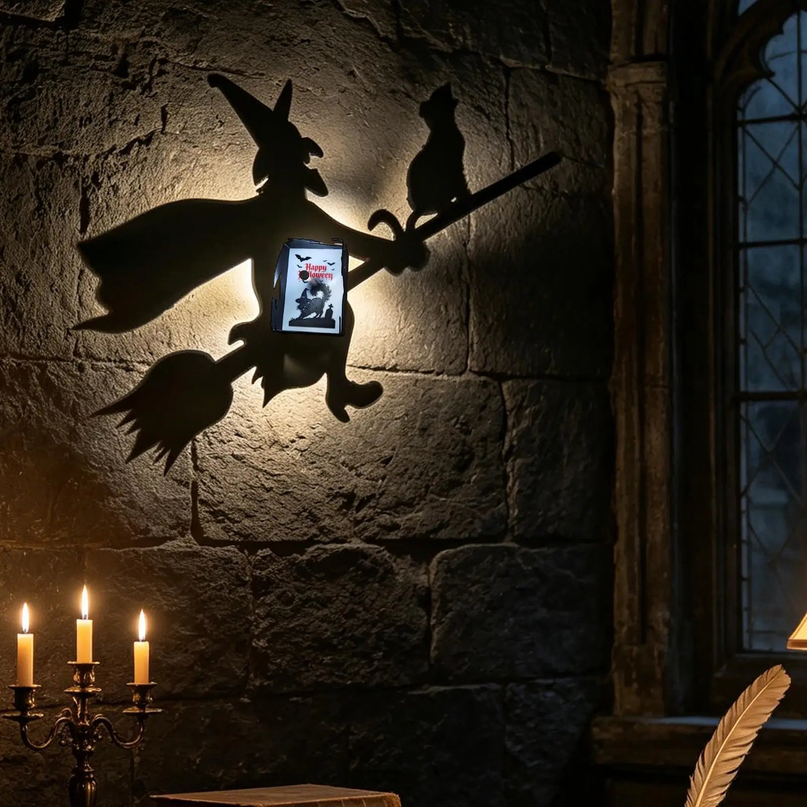 Wall Shadow Lamp Halloween Decor Home Lighting Atmosphere Light Qme
