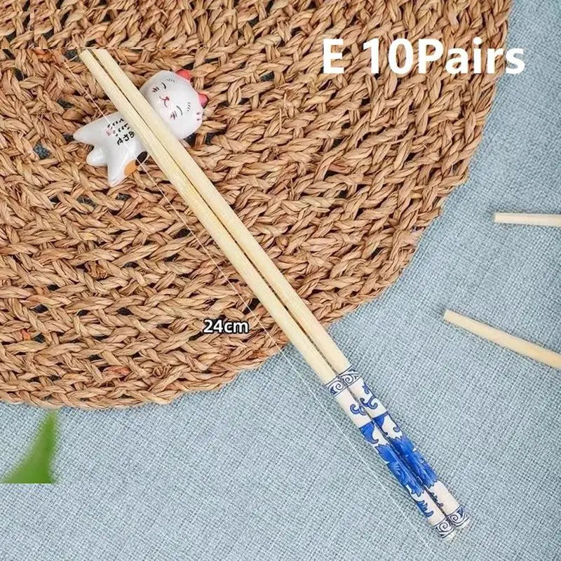 5 10Pairs White Gold Chopsticks Healthy Korean Sushi Sticks Reusable Qme E 10pairs
