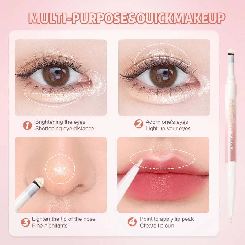 Dual-ended Eye Contour Under-eye Highlighter Pen Matte Shimmer Qme