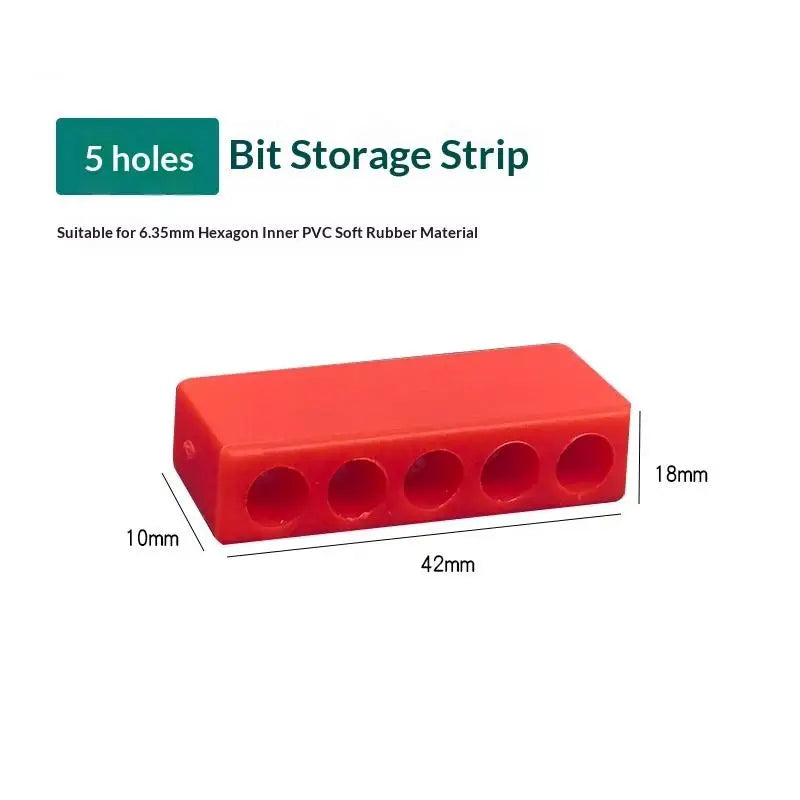 4-32 Hole 1/4 Holder Screwdriver Storage Box Hex Shank Screwdriver Plastic Screwdriver Storage Screwdriver Bit Holder Qme A2