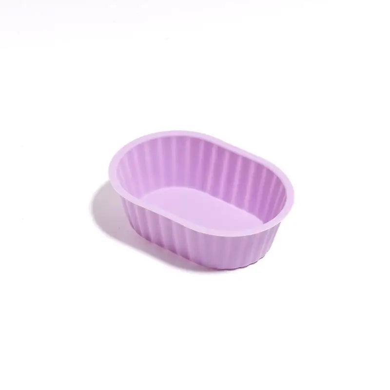 Silicone Muffin Mold Oval Cup Reusable Non-stick Cake Baking Kitchen Qme Purple