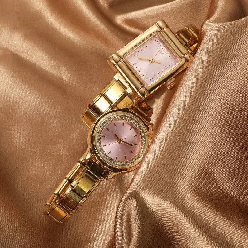 Fashion Wholesale Square Round Gem Watch Men Women DIY 9MM Width Italian Elastic Charm Stainless WatchHead Bracelet Jewelry Gift Qme