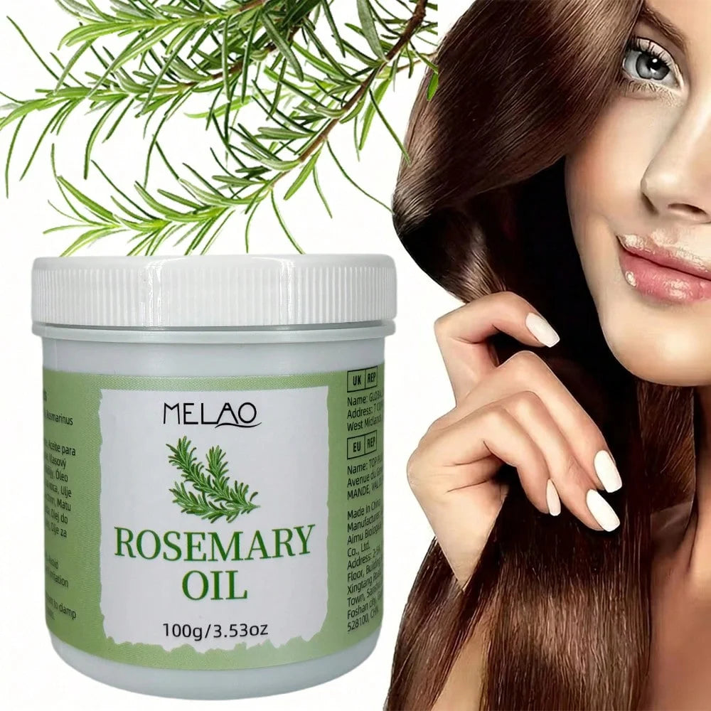 Rosemary Oil for Hair, MELAO Pure Rosemary Oil, Nourishes Scalp & Strengthens Hair, Promotes Healthy Hair, Adds Shine & Softness Qme MELAO-155