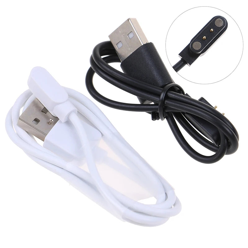 Universal Magnetic 2 Pin Spacing Wristbands Charge Cable Smart Watch Qme