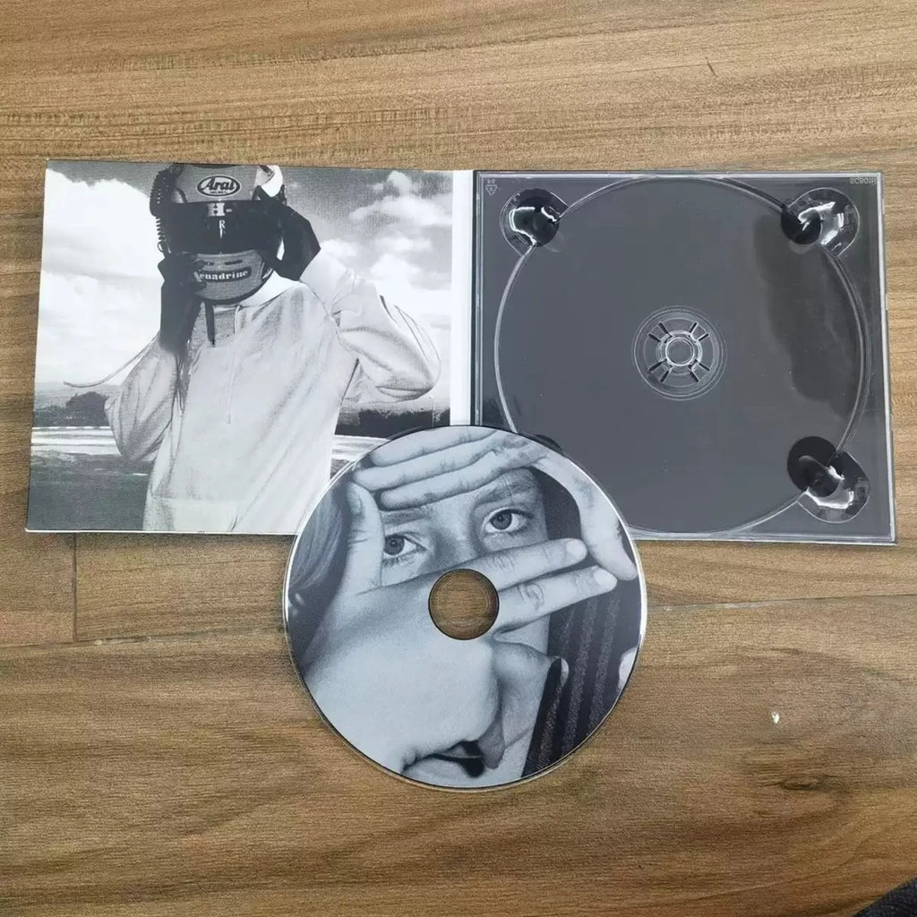 American Alternative R&B Artist Studio CD Album, Black & White Racing Helmet Cover Art Style Melodic Tracks for Music Collectors Qme