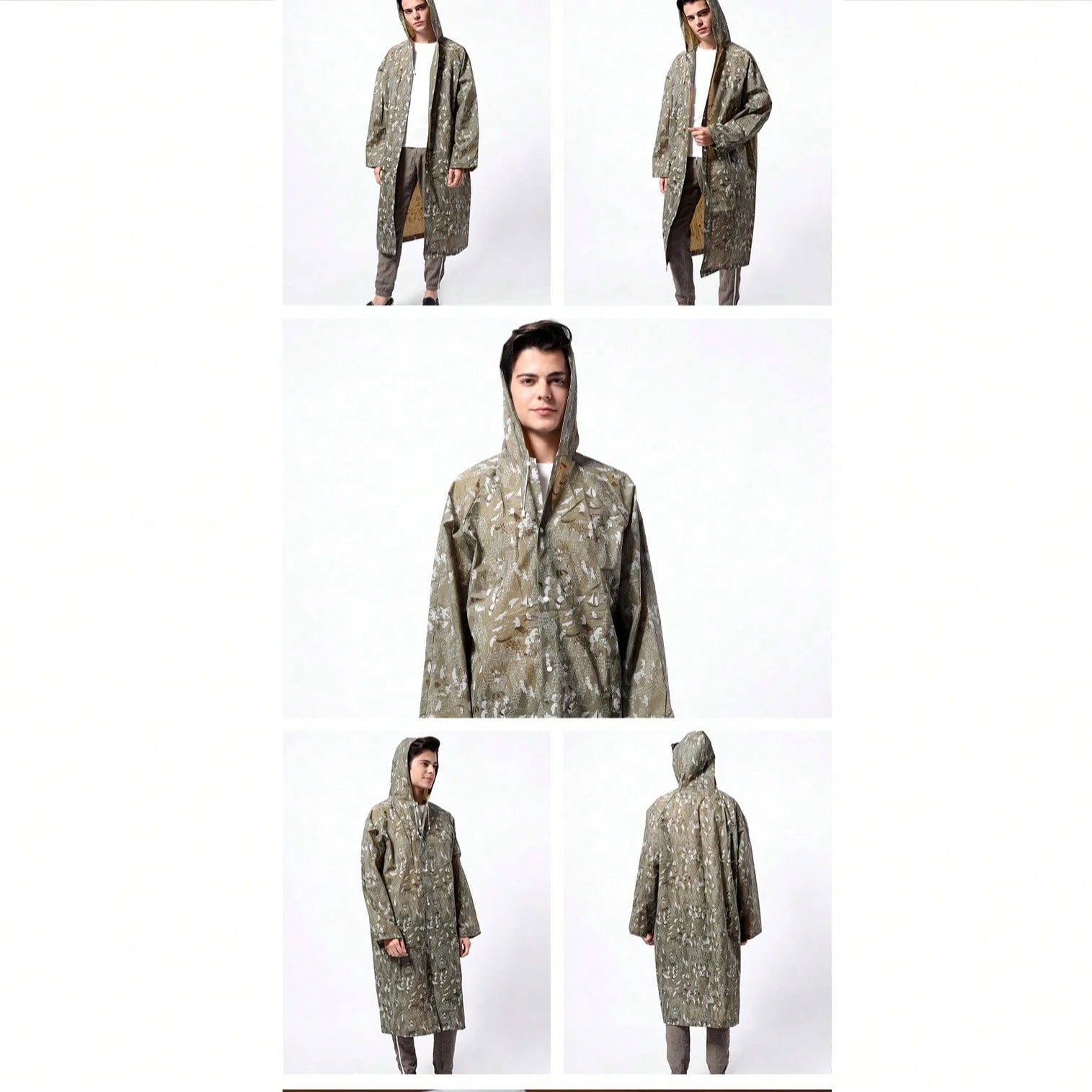 EVA Stylish Leopard Print Rainwear Compact All-season Poncho Qme