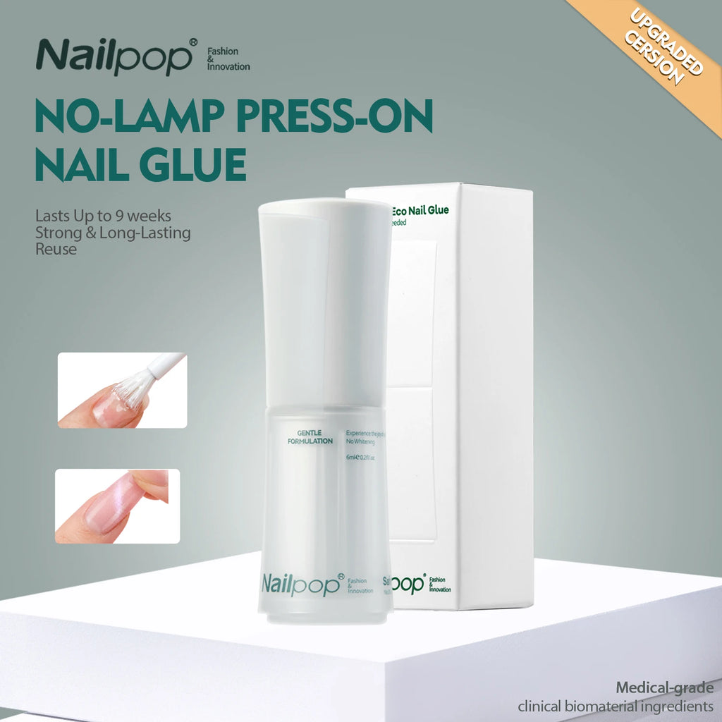 Nailpop Nail Safedry Eco Adhesive Strong Hold Non Whitening Gentle Qme
