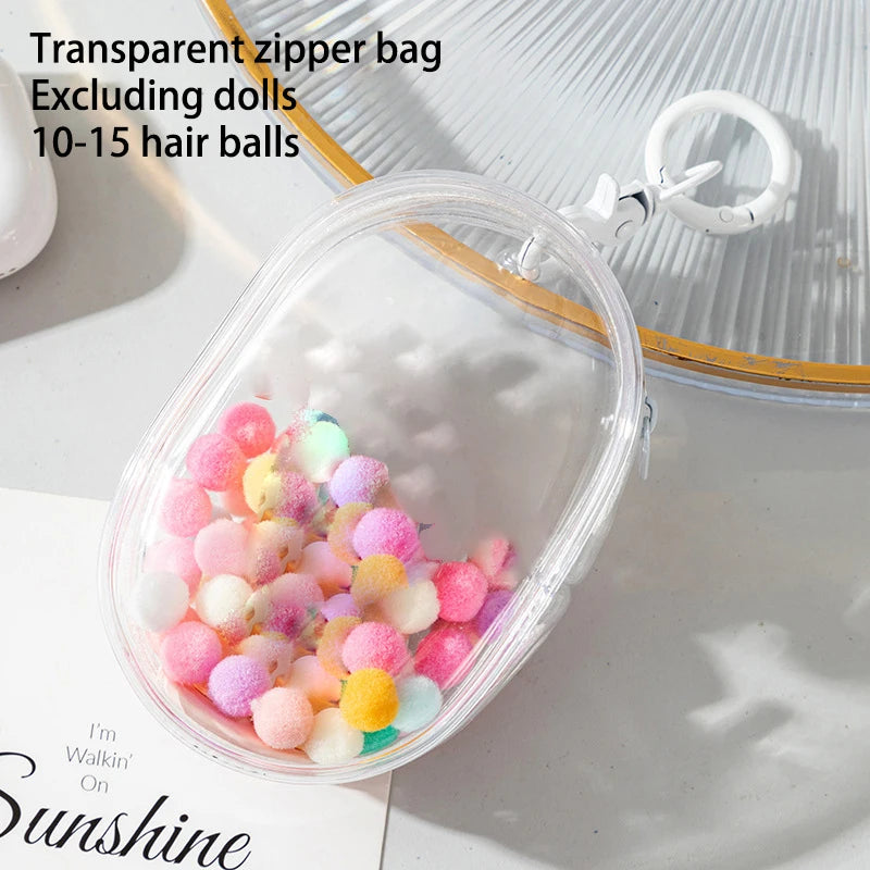 Display Pouch Clear Storage Case Anime Cartoon Dolls Plush Doll Out Qme B2
