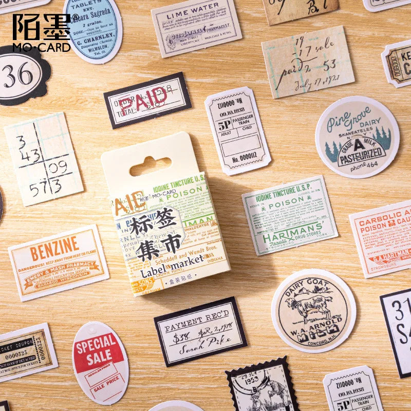 46Pcs/Box Green Forest Series Stickers Aesthetic Stickers Diary Planner Decorative Mobile Stickers Scrapbooking Craft Sticker Qme M