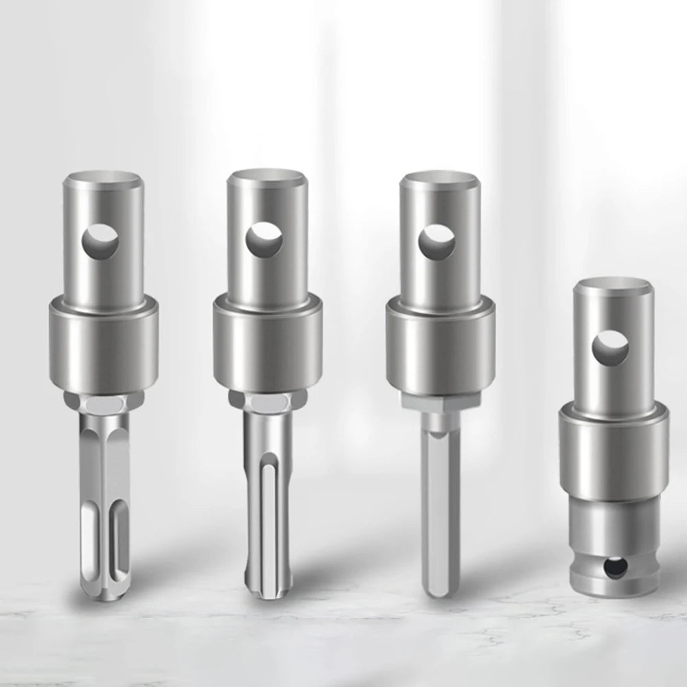 1*Round Handle Earth Auger Adapter Tool 4 Interface Types For Impact Wrench Hammer Machine Garden Auger Drill Connector Qme