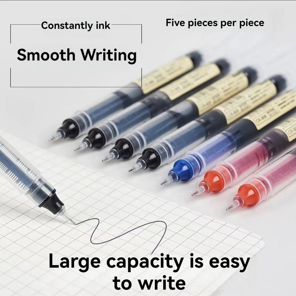 20/30 Pcs Colors Direct Liquid Ink Rollerball Pen Neutral Pen Quick-Drying High-Capacity Needle-Tube Pen Use Back To School Qme