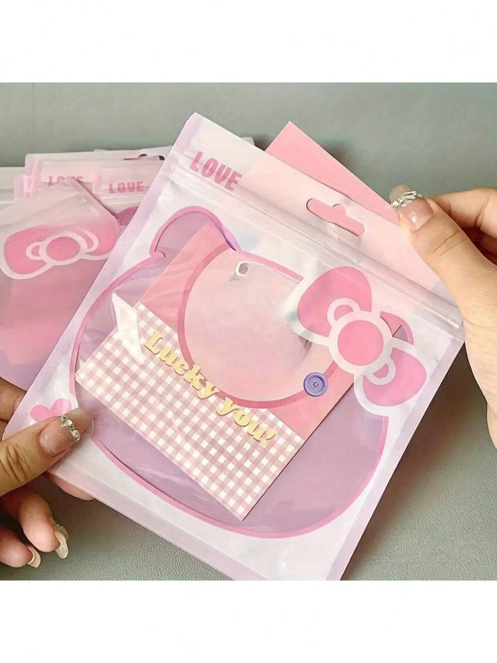 Jewelry Self Sealing Bag Cosmetic Storage Plastic Cartoon Nail Art Qme