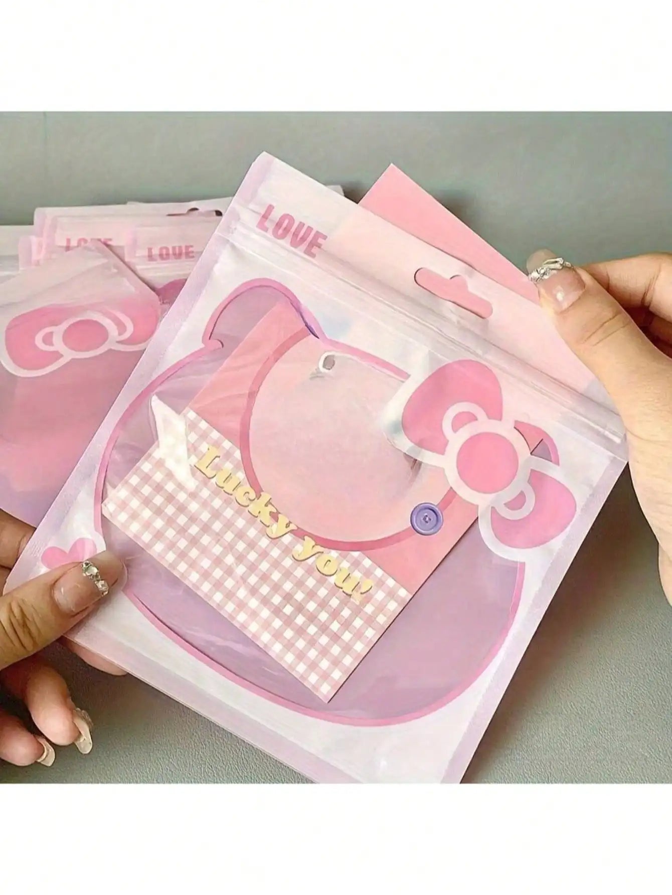 Jewelry Self Sealing Bag Cosmetic Storage Plastic Cartoon Nail Art Qme