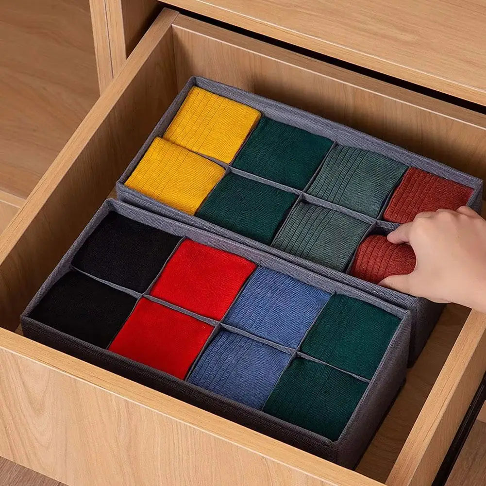 Underwear Storage Box Clothes Ties Organizer Large Capacity Multifunction Socks Pants Storage Box Space-saving Foldable Case Qme