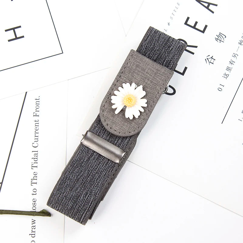 Buckle-free Elastic Invisible Belt Jeans Leather Lazy Without Buckle Qme B4 length 60-100cm China Mainland