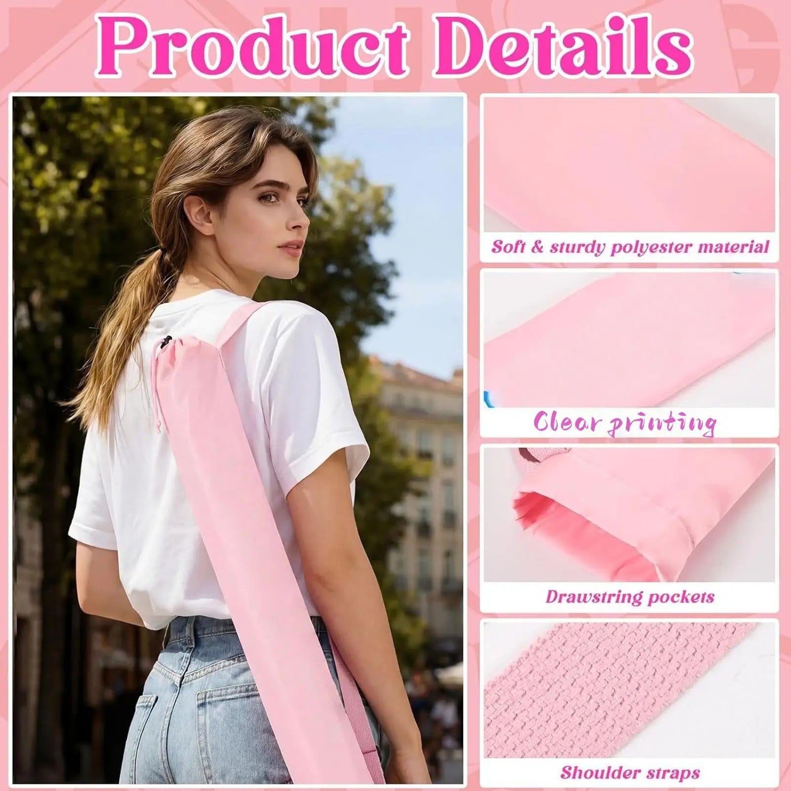 Mahjong Mat Carrying Bag Drawstring Portable Strap Travel Storage Qme