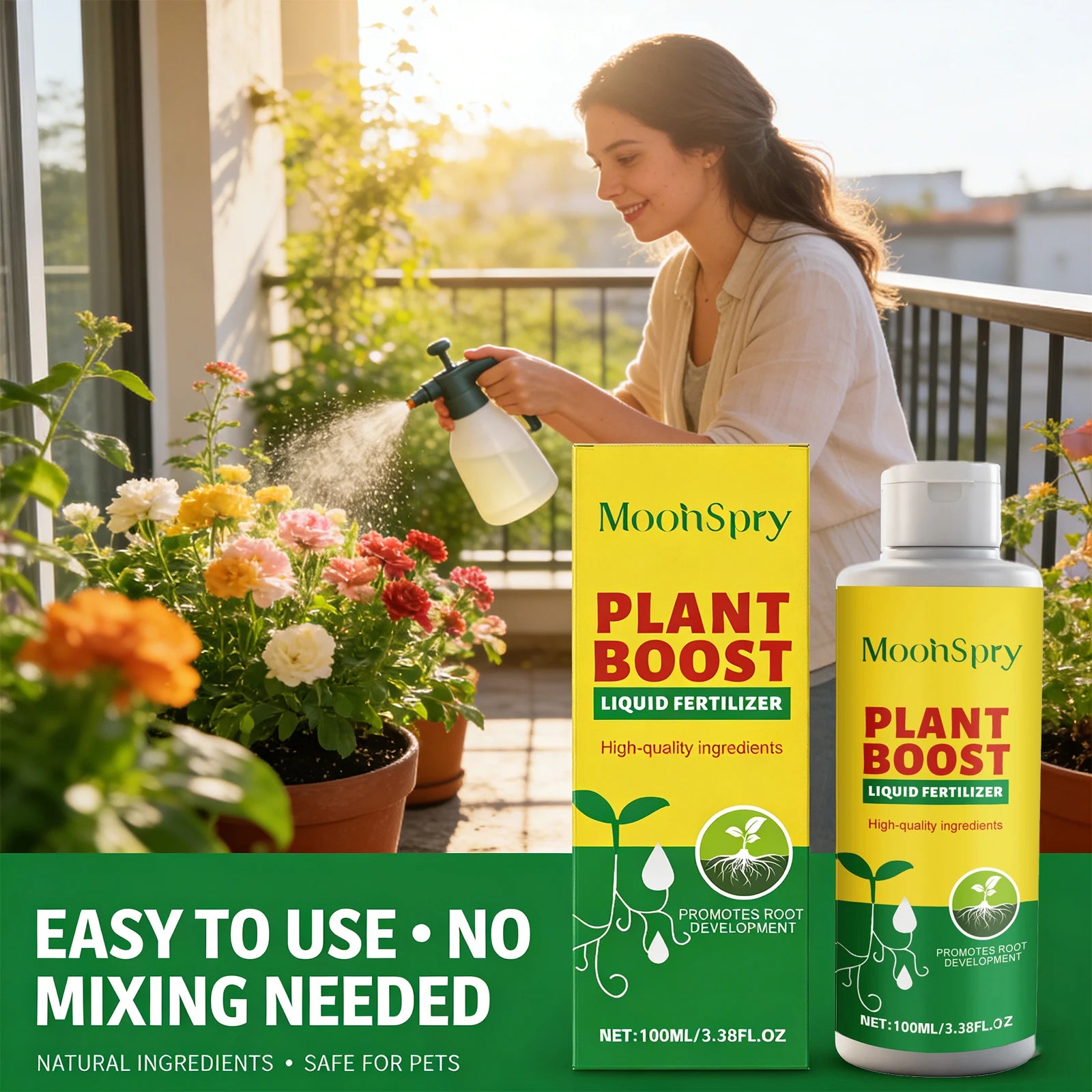 Plant Boost Liquid Fertilizer Enhancing Water Fertilizer Absorption Capacity Promote Healthy Plant Growth Plant Nutrient Liquid Qme