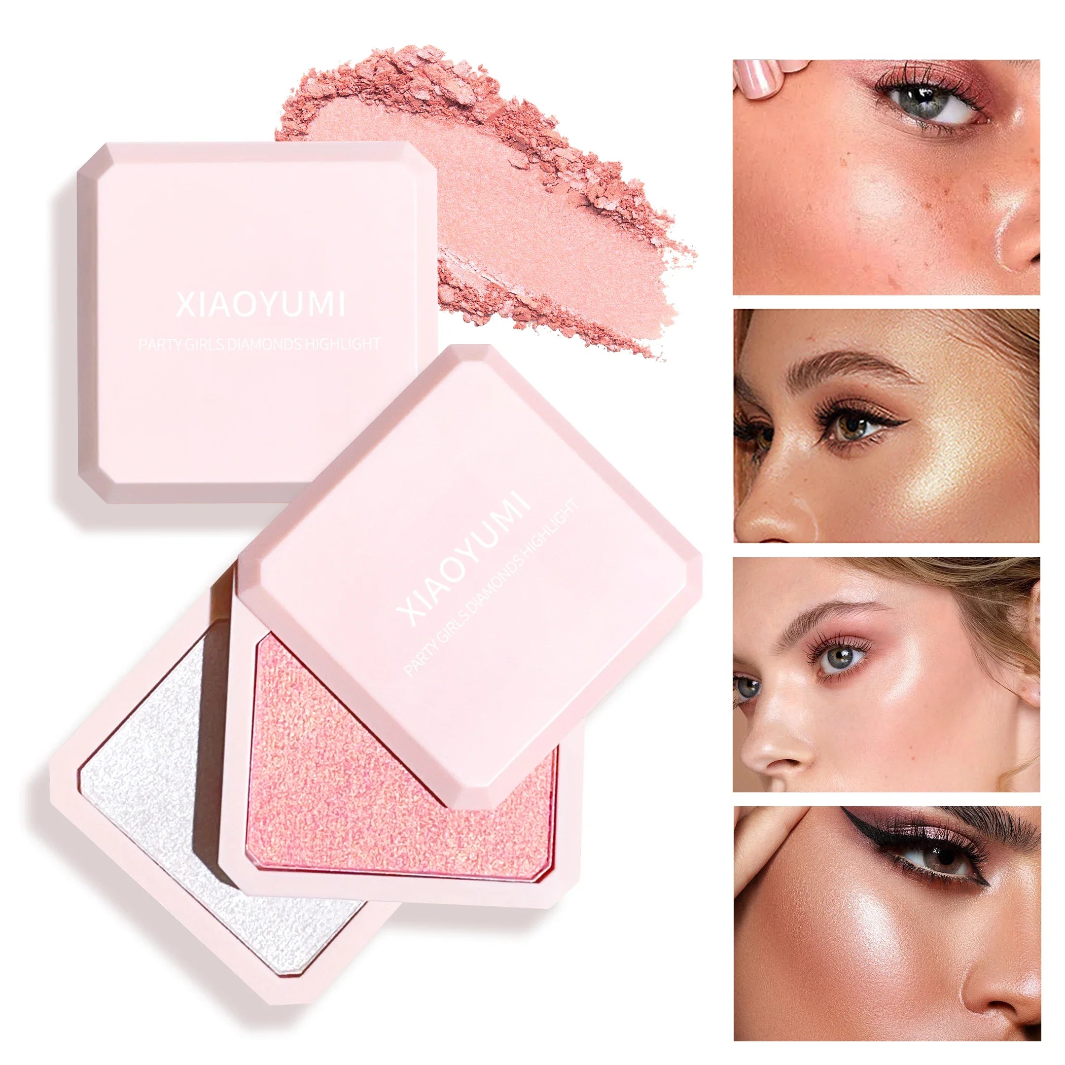 Dual-layer Highlight Contour Palette Radiant Matte Shine Perfect Face Qme