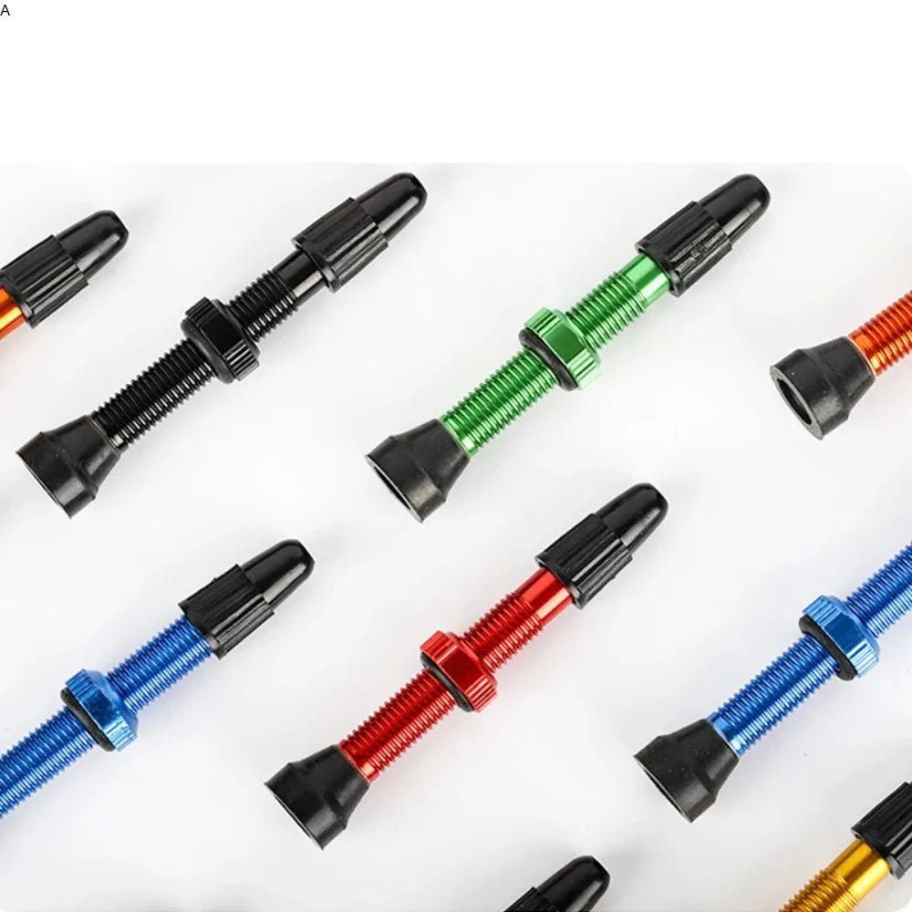 2pcs/bag Bicycle Bike Tubeless Presta Valves Stems Aluminium Alloy 40mm 44mm 48mm 60mm 80mm with Valve Core Removal Tool Qme