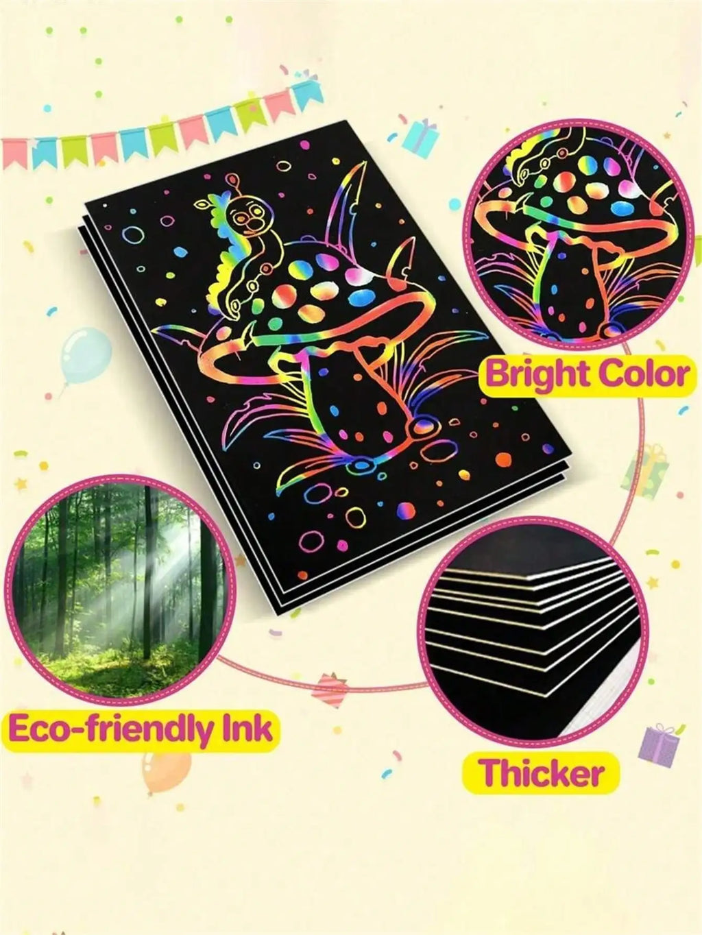 10 Funny Graffiti Scratch Art Papers 21 0 X 8 27 DIY Crafts Birthday Qme