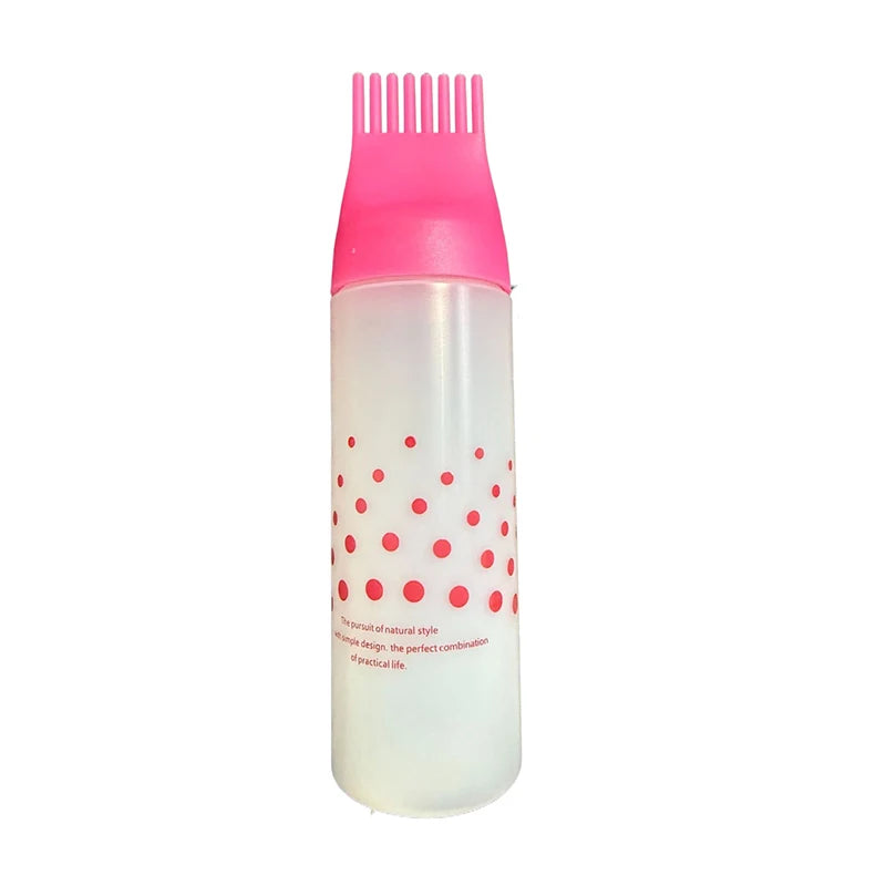 Squeeze Applicator Bottle Oil Plastic Hair Dye Coloring Dyeing Dry Qme Pink Printing