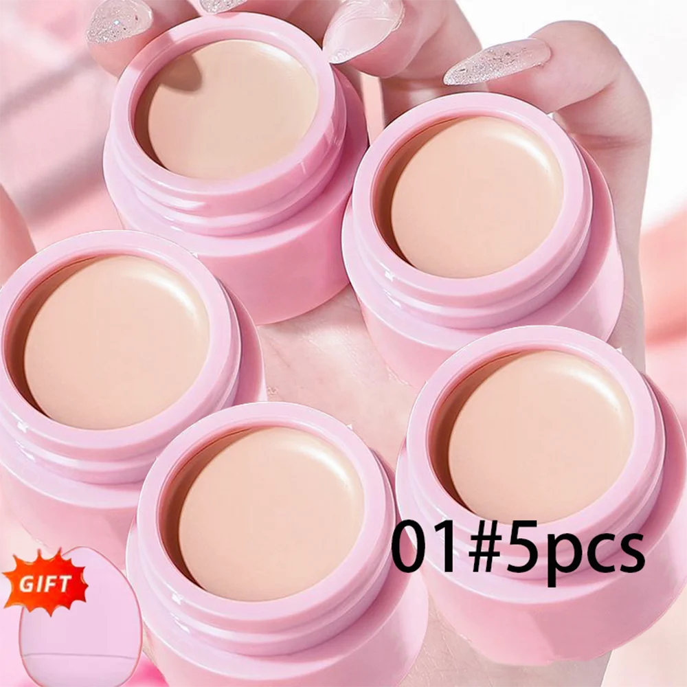 Buy 1 Get Full Coverage Concealer Cream Waterproof Long-lasting Qme 01-5pcs