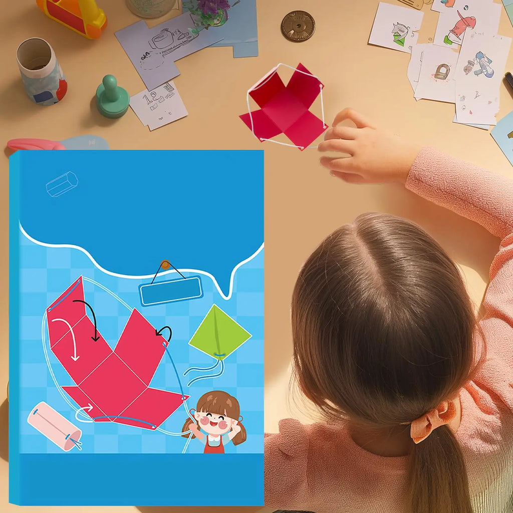 Geometry Learning Aids 3D Geometry Learning Book with Pull String Educational Space Thinking Training Game for Kids Girls Boys Qme