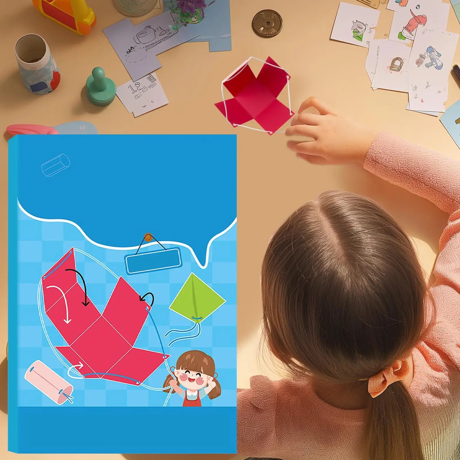 Geometry Learning Aids 3D Geometry Learning Book with Pull String Educational Space Thinking Training Game for Kids Girls Boys Qme