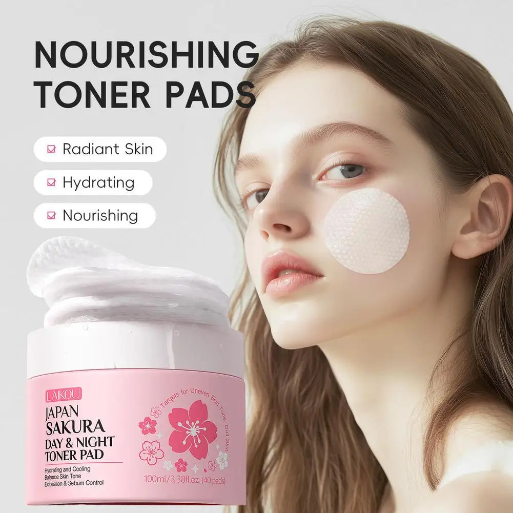 Sakura Toner Pads Soothing Hydrating Redness Relief Gentle Sensitive Qme