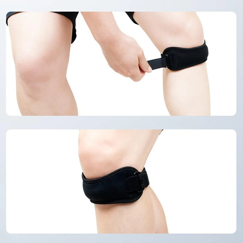 Adjustable EVA Soft Pad Knee Strap Patellar Tendon Support Running Qme