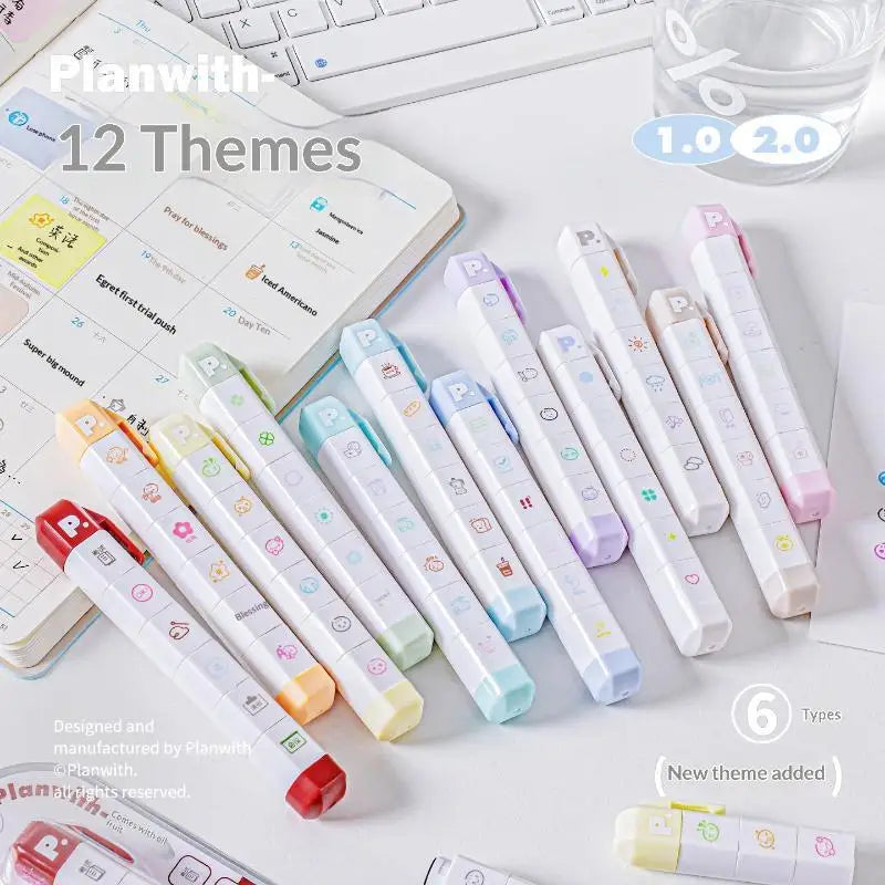 Cute Kawaii Multilink Mood Stamp Lightweight INS Decor Journal Qme