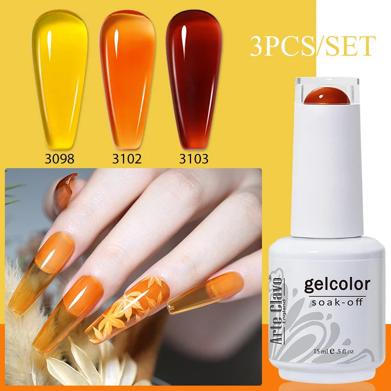 Arte Clavo Gel Nail Polish Art UV LED Manicure Long Lasting Soak Off Qme 3B-ZH31